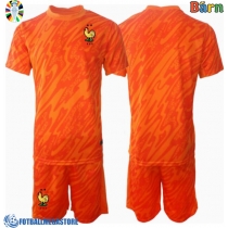 Fotballdrakt Barn Frankrike Keeper Bortedraktsett EM 2024 Kortermet (+ Korte bukser)